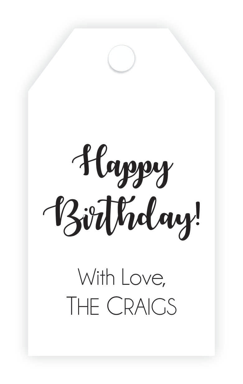 Happy Birthday Acrylic Gift Tags - Set of 10 – Etch Effect