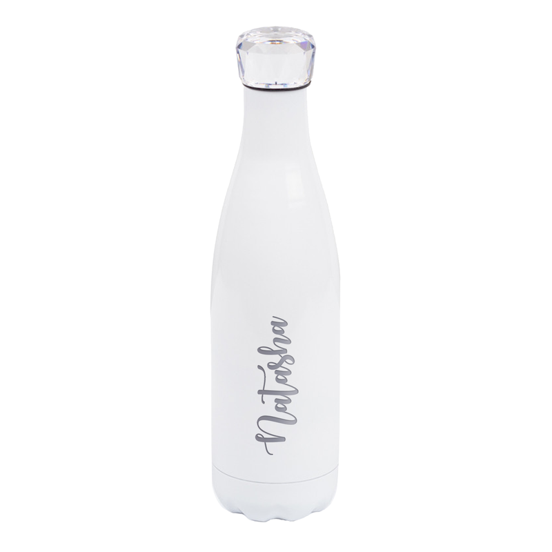 Personalized Matte White Bottle with Name