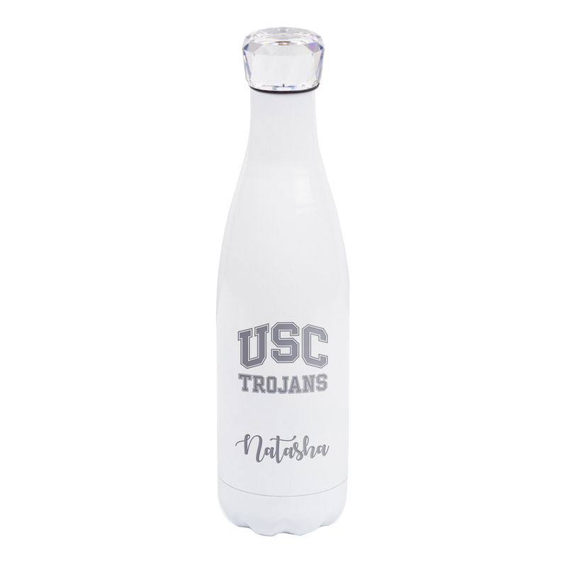 Personalized Matte White Bottle with Name