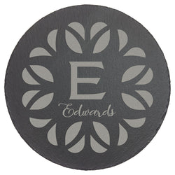 11 3/4'' Round Slate Decor With Foam Pads