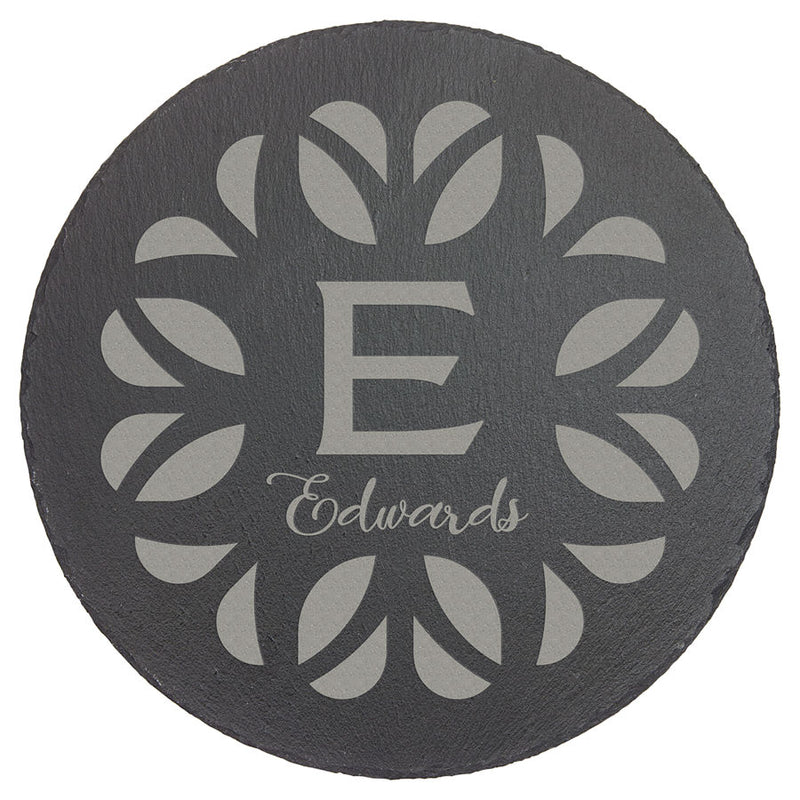 11 3/4'' Round Slate Decor With Foam Pads