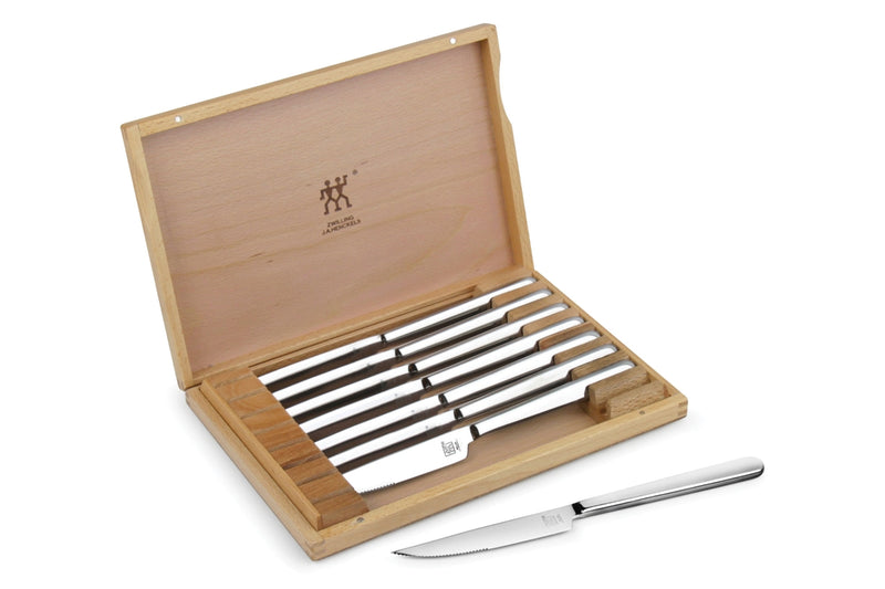 Zwilling J.A. Henckels 8-piece Stainless Steel Steak Knife Set with Case