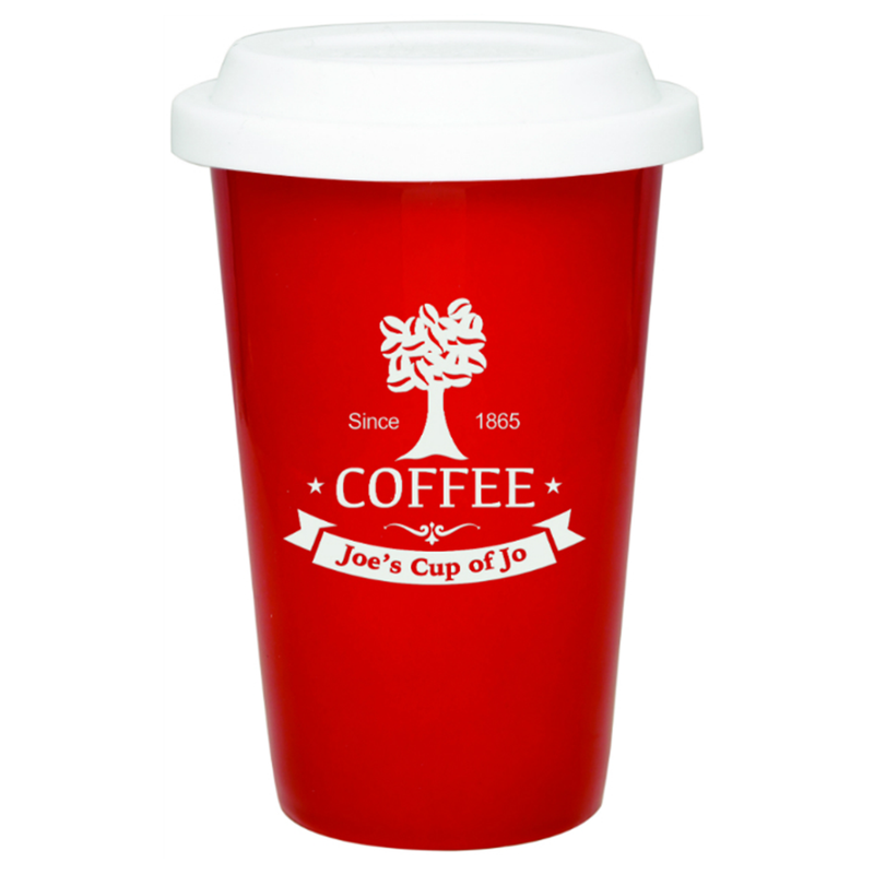 Personalized Ceramic Lazer Mug Red